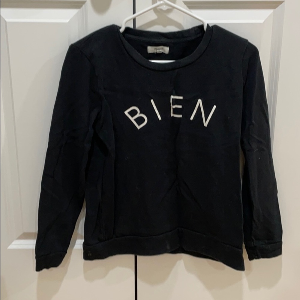 Madewell bien fait sweatshirt. Black size small